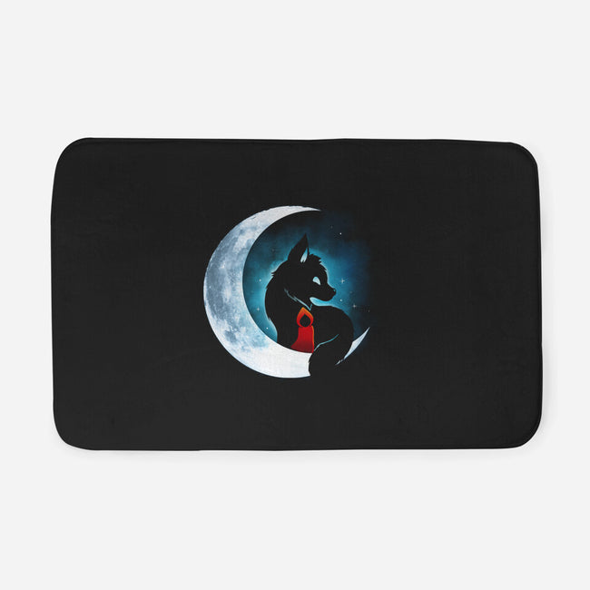 Red Wolf Moon-None-Memory Foam-Bath Mat-Vallina84