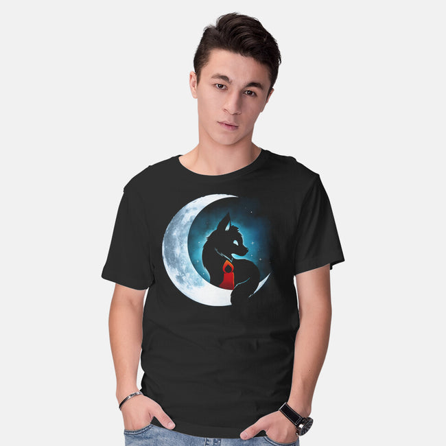 Red Wolf Moon-Mens-Basic-Tee-Vallina84