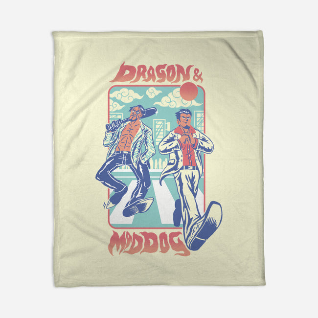 Dragon And Mad Dog-None-Fleece-Blanket-Henrique Torres