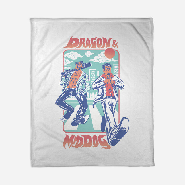 Dragon And Mad Dog-None-Fleece-Blanket-Henrique Torres