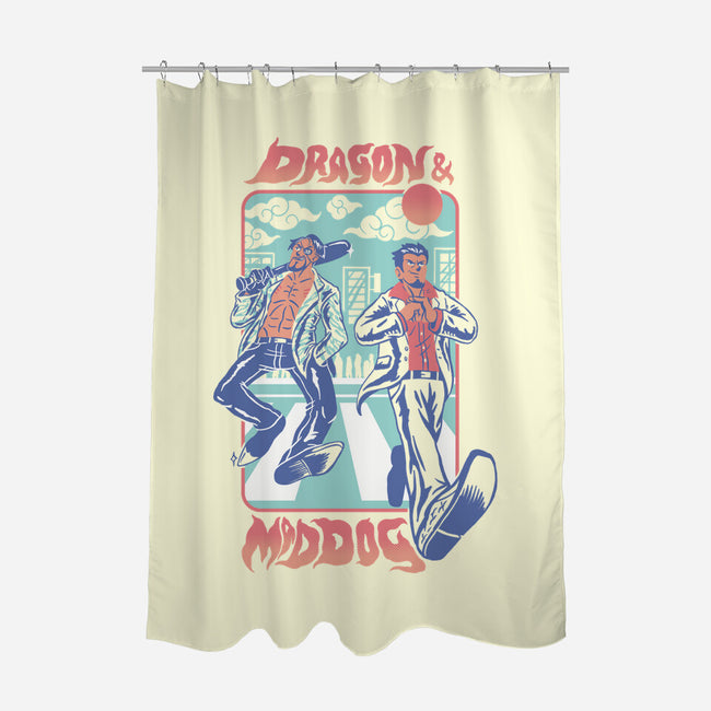 Dragon And Mad Dog-None-Polyester-Shower Curtain-Henrique Torres