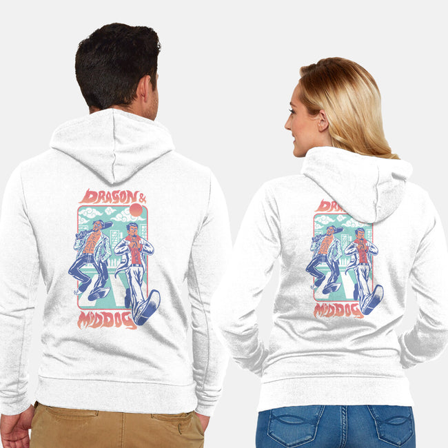 Dragon And Mad Dog-Unisex-Zip-Up-Sweatshirt-Henrique Torres