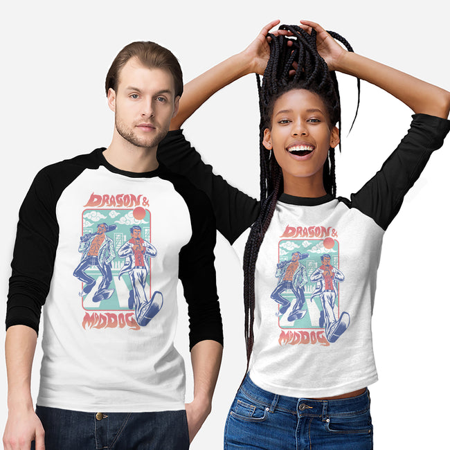 Dragon And Mad Dog-Unisex-Baseball-Tee-Henrique Torres