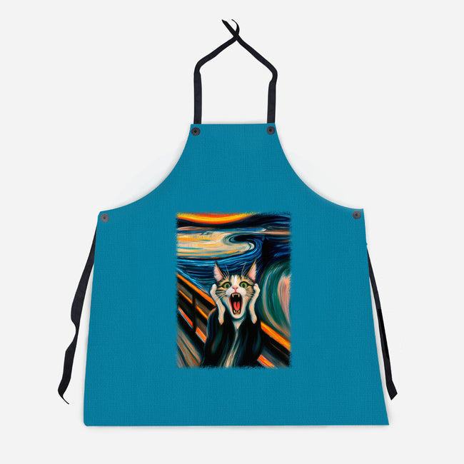 The Scream Of The Cat-Unisex-Kitchen-Apron-ALMIKO