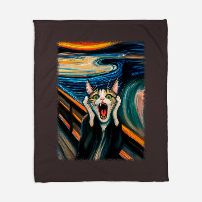 The Scream Of The Cat-None-Fleece-Blanket-ALMIKO