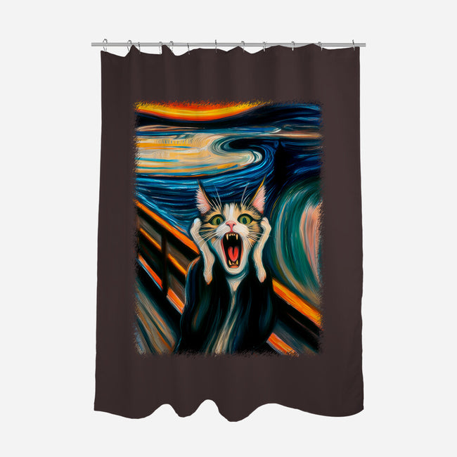 The Scream Of The Cat-None-Polyester-Shower Curtain-ALMIKO