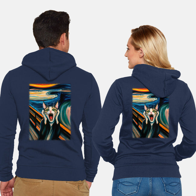 The Scream Of The Cat-Unisex-Zip-Up-Sweatshirt-ALMIKO