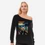 The Scream Of The Cat-Womens-Off Shoulder-Sweatshirt-ALMIKO