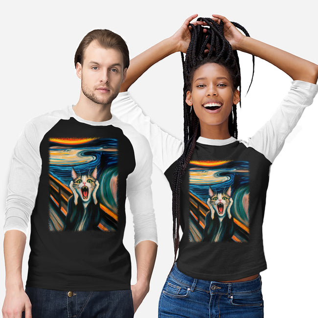 The Scream Of The Cat-Unisex-Baseball-Tee-ALMIKO