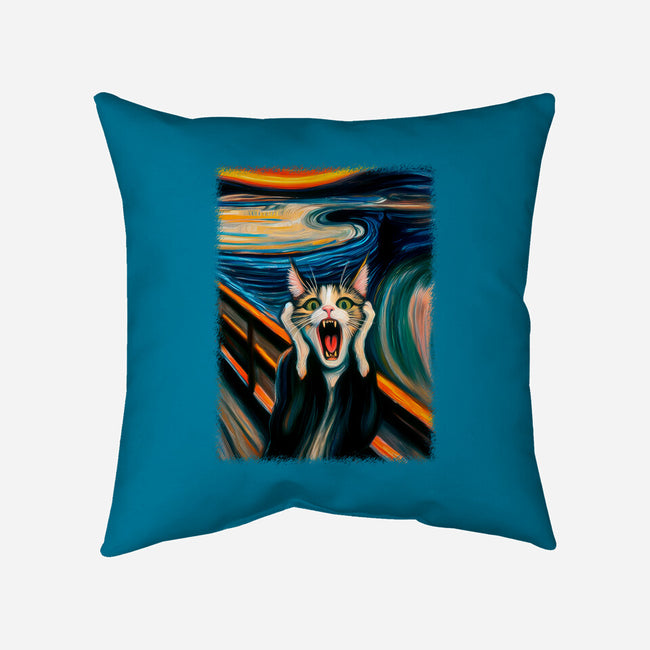 The Scream Of The Cat-None-Removable Cover-Throw Pillow-ALMIKO