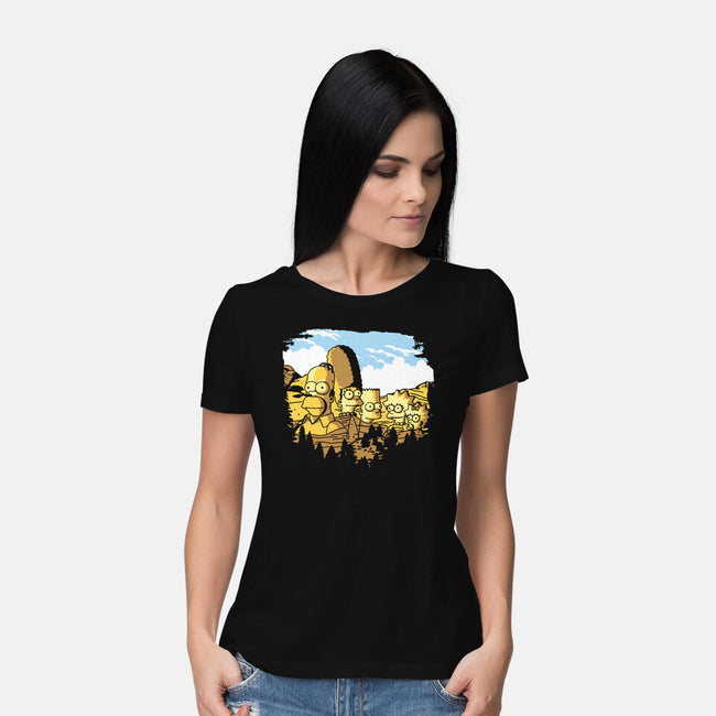 Mount Simpsons-Womens-Basic-Tee-dalethesk8er