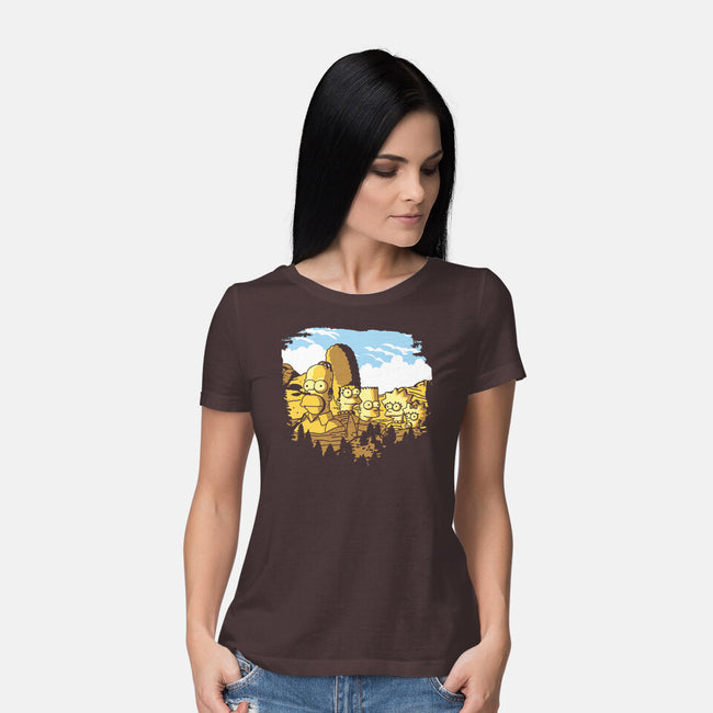 Mount Simpsons-Womens-Basic-Tee-dalethesk8er