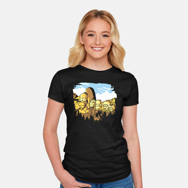 Mount Simpsons-Womens-Fitted-Tee-dalethesk8er