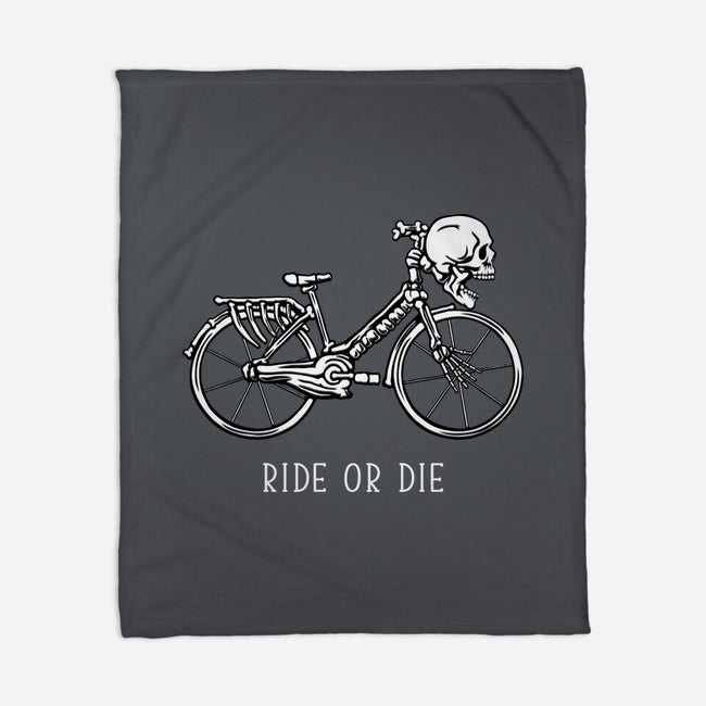 Bike Skeleton-None-Fleece-Blanket-tobefonseca