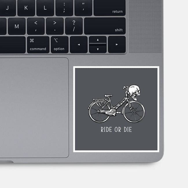 Bike Skeleton-None-Glossy-Sticker-tobefonseca