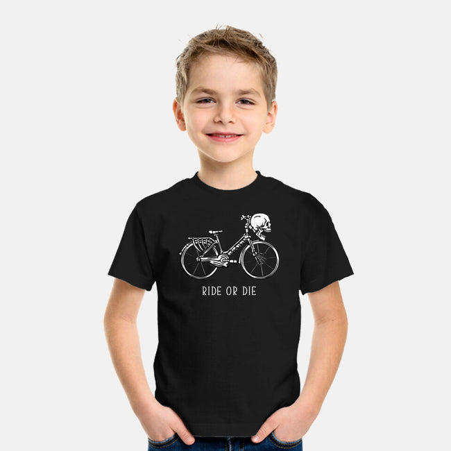 Bike Skeleton-Youth-Basic-Tee-tobefonseca