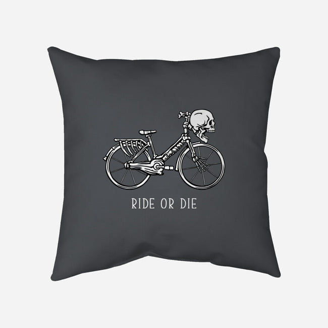 Bike Skeleton-None-Removable Cover-Throw Pillow-tobefonseca