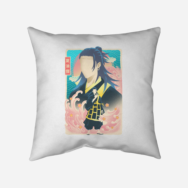 Musha-e Geto-None-Removable Cover-Throw Pillow-hypertwenty