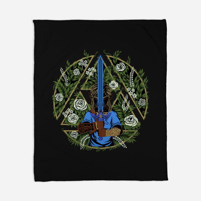 A Warrior In The Forest-None-Fleece-Blanket-rmatix