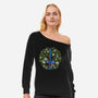 A Warrior In The Forest-Womens-Off Shoulder-Sweatshirt-rmatix