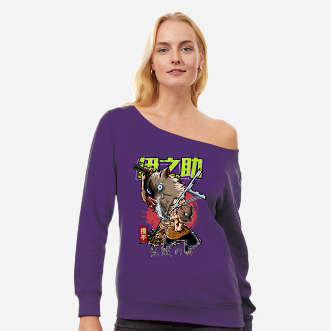 The Inosuke Blades-Womens-Off Shoulder-Sweatshirt-Diego Oliver