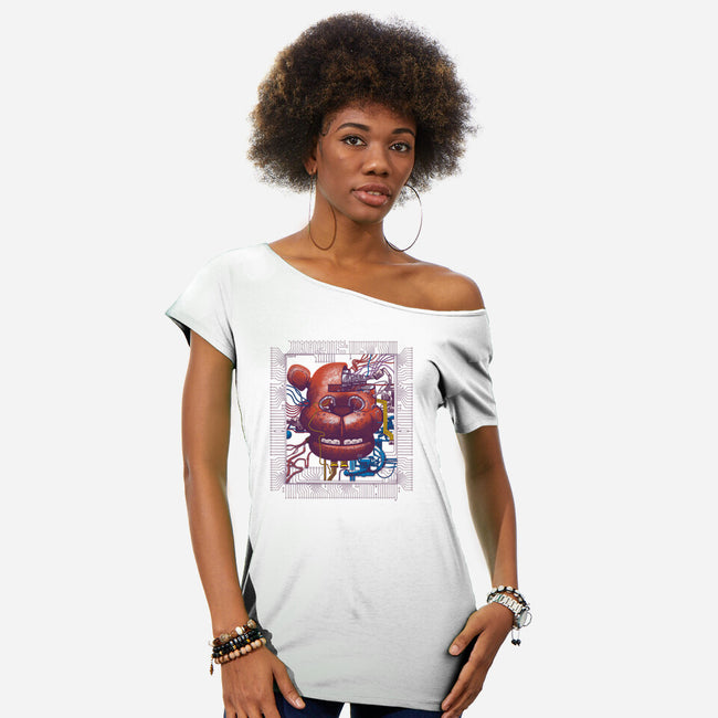 Freddy Machine-Womens-Off Shoulder-Tee-Samuel