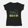 Visit Midgar-Womens-V-Neck-Tee-arace