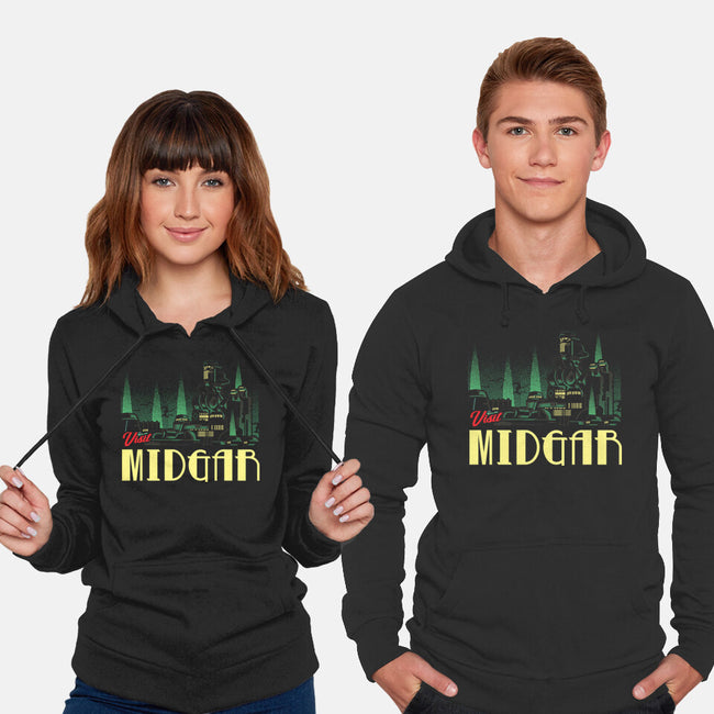 Visit Midgar-Unisex-Pullover-Sweatshirt-arace