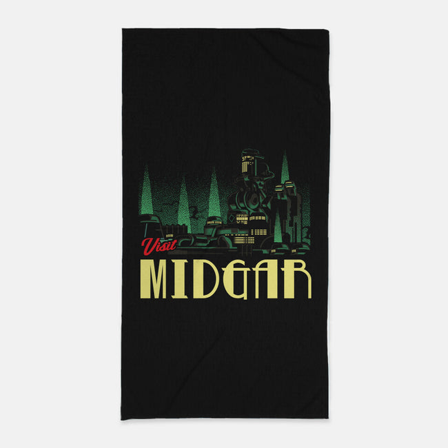 Visit Midgar-None-Beach-Towel-arace