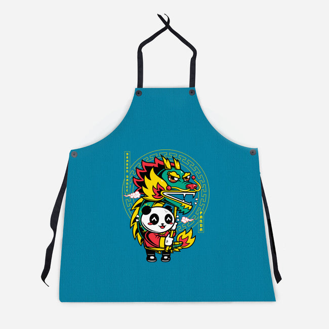 Dragon Dance Panda-Unisex-Kitchen-Apron-krisren28