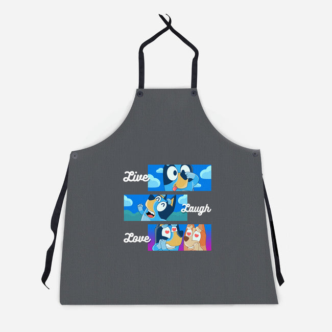 Live Laugh Love Bluey-Unisex-Kitchen-Apron-Tri haryadi