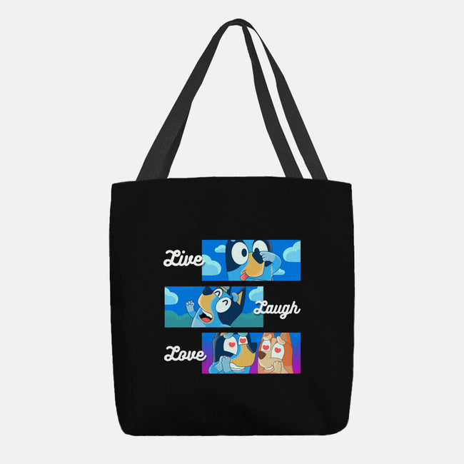 Live Laugh Love Bluey-None-Basic Tote-Bag-Tri haryadi