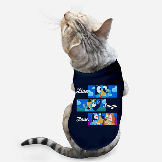 Live Laugh Love Bluey-Cat-Basic-Pet Tank-Tri haryadi