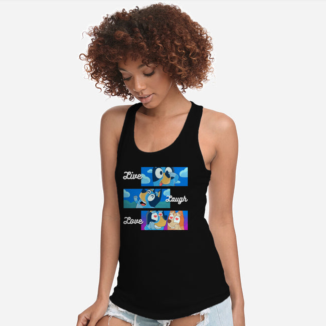 Live Laugh Love Bluey-Womens-Racerback-Tank-Tri haryadi