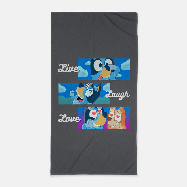 Live Laugh Love Bluey-None-Beach-Towel-Tri haryadi