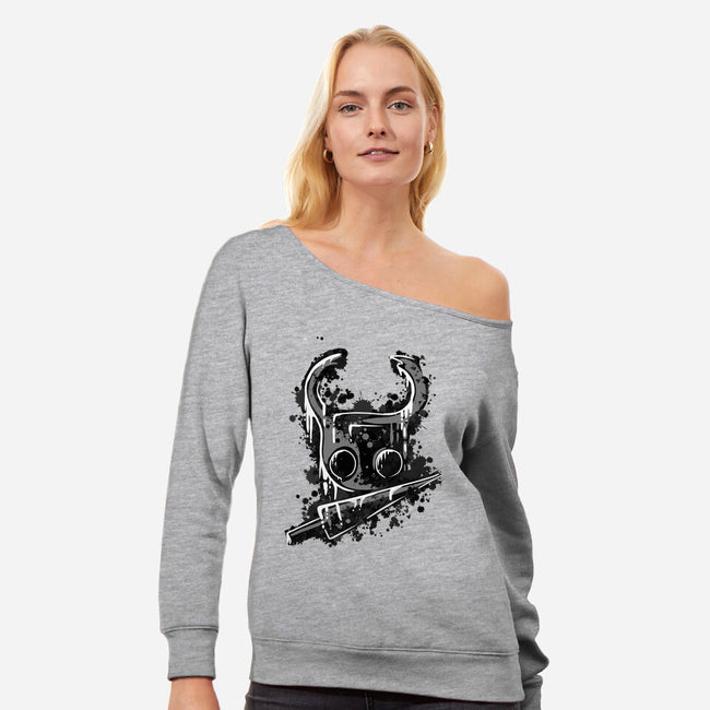 Look At My Nail-Womens-Off Shoulder-Sweatshirt-nickzzarto