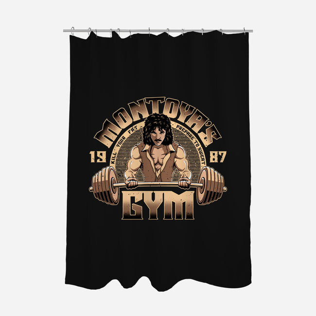 Montoya's Gym-None-Polyester-Shower Curtain-retrodivision