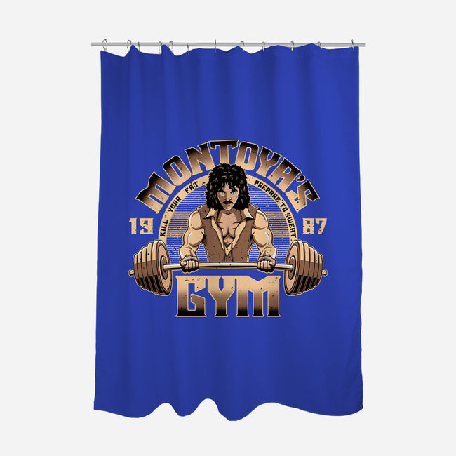 Montoya's Gym-None-Polyester-Shower Curtain-retrodivision