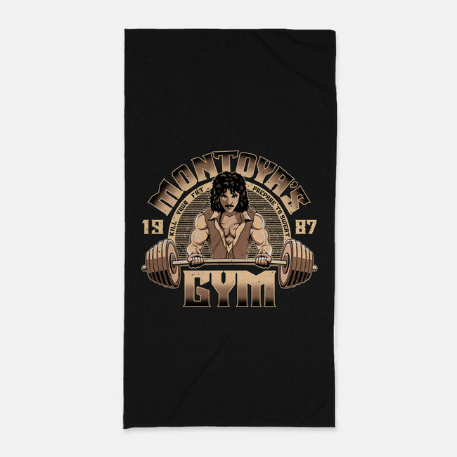 Montoya's Gym-None-Beach-Towel-retrodivision