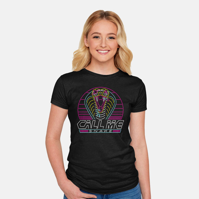 Call Me Snake-Womens-Fitted-Tee-rocketman_art