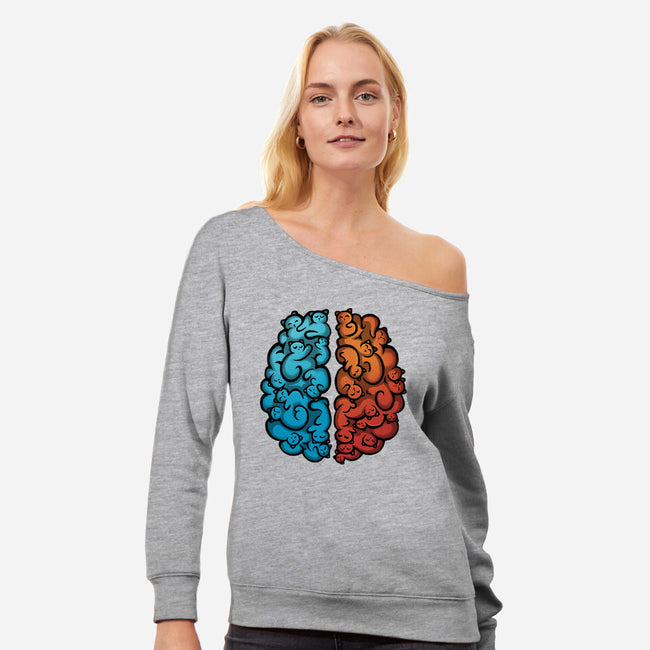 Cats In My Mind-Womens-Off Shoulder-Sweatshirt-erion_designs