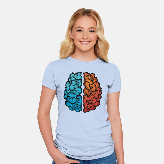 Cats In My Mind-Womens-Fitted-Tee-erion_designs