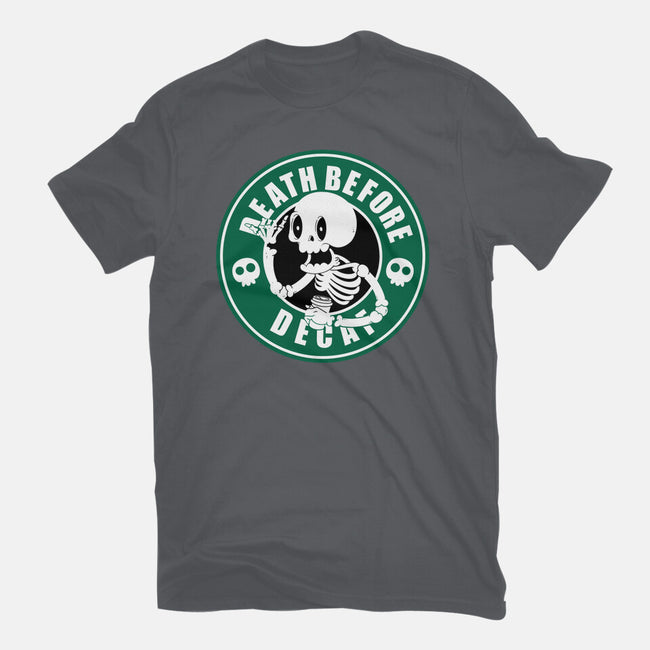 Death Over Decaf-Unisex-Basic-Tee-Tri haryadi