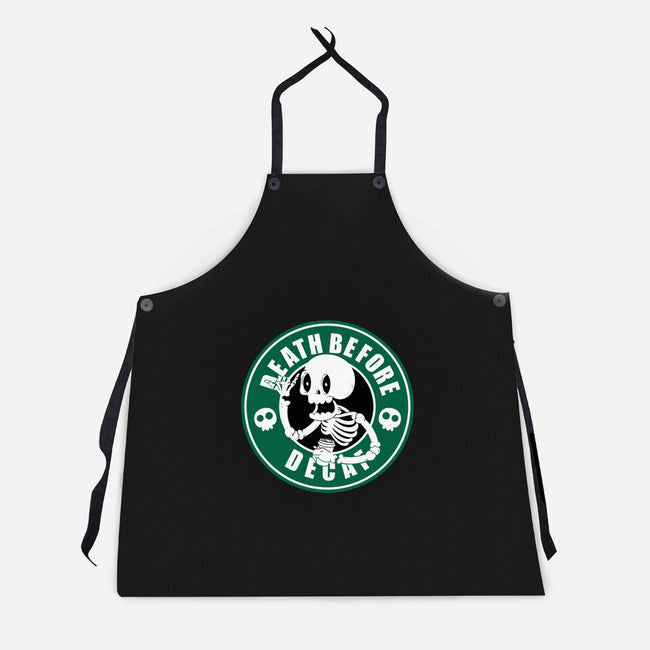 Death Over Decaf-Unisex-Kitchen-Apron-Tri haryadi