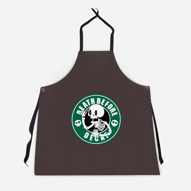 Death Over Decaf-Unisex-Kitchen-Apron-Tri haryadi