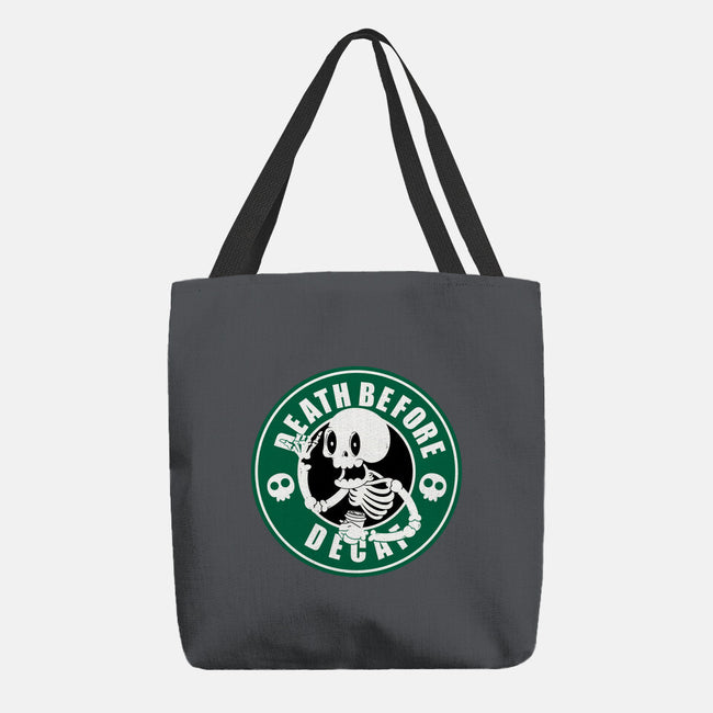 Death Over Decaf-None-Basic Tote-Bag-Tri haryadi