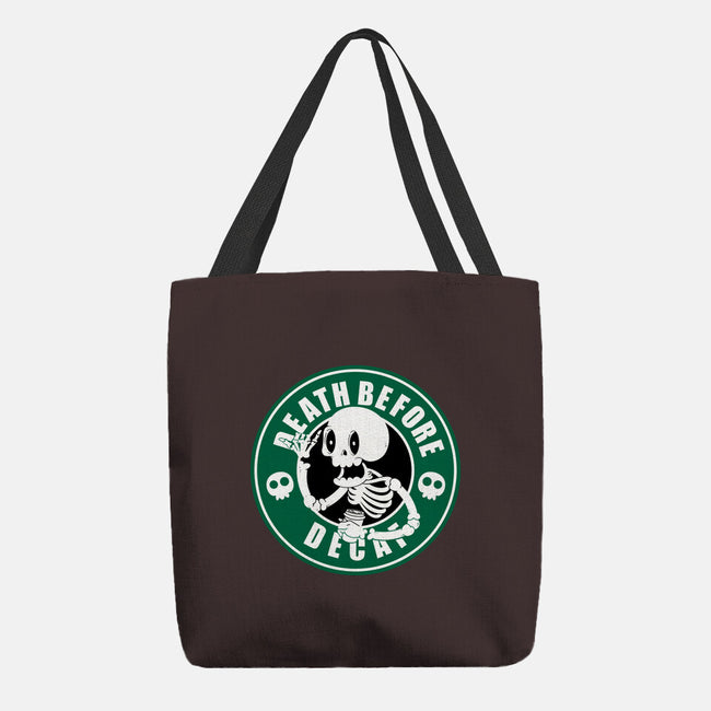 Death Over Decaf-None-Basic Tote-Bag-Tri haryadi