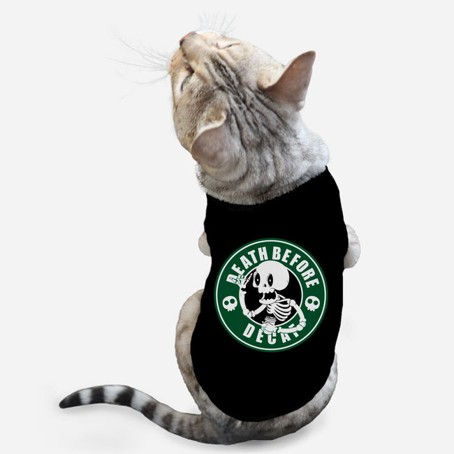 Death Over Decaf-Cat-Basic-Pet Tank-Tri haryadi