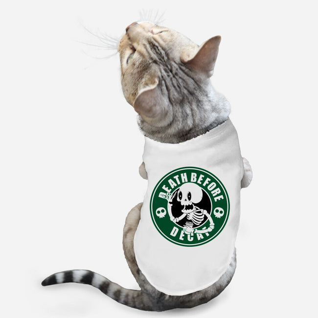 Death Over Decaf-Cat-Basic-Pet Tank-Tri haryadi