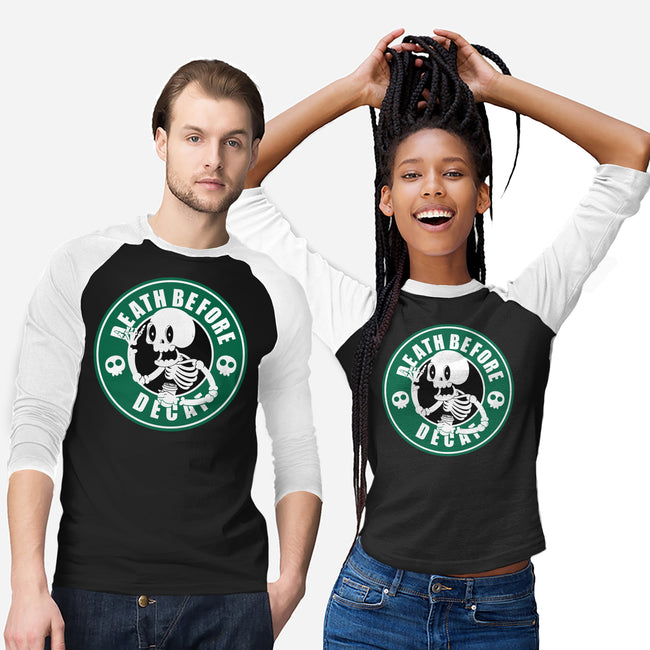 Death Over Decaf-Unisex-Baseball-Tee-Tri haryadi